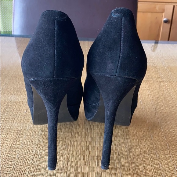 STEVE MADDEN Black Suede Platform Heels - Picture 4 of 5
